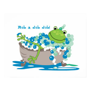 Bathroom Tubs Designs on Frog In Tub Kids Bathroom Art Frog Bathroom Poster