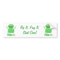 Frog It! Vector Crochet Frog Bumper Sticker