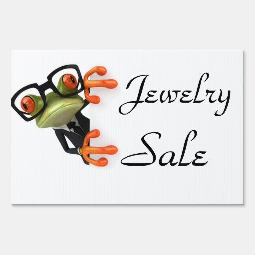Frog/ Jewelry Creations Sale Signs Zazzle