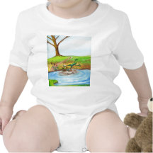 Frog jumping through the Mud T Shirts