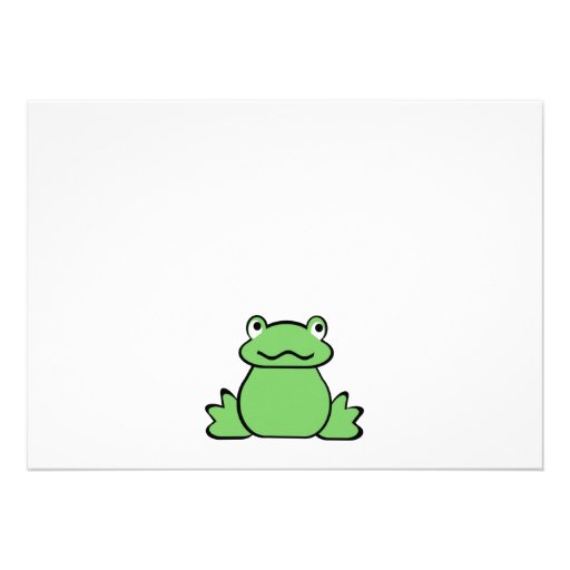 Frog Kids Birthday Announcements