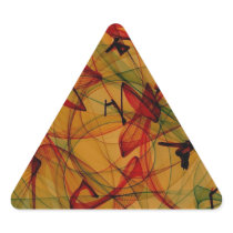 Frog Legs - Abstract Art Triangle Sticker