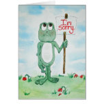 Frog Line Card I'm Sorry Please Forgive Me