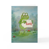 Frog Line Card saying thanks thank... - Customized by icansketchu Frog Line Card saying thanks thank... - Customized