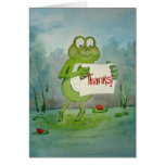Frog Line Card saying thanks thank... - Customized