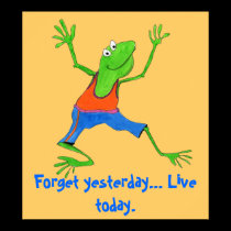 Frog message poster posters