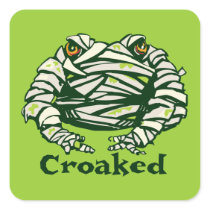 Frog Mummy Square Stickers