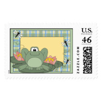 Frog on a Lily Pad Stamp
