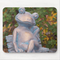 Frog on Bench Mouse Pad