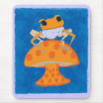 Frog on mushroom mousepads