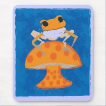 Frog on mushroom mousepads