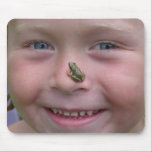 frog on nose mousepads
