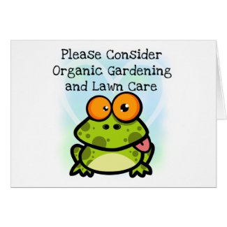 Frog Organic Gardening T-shirts and Gifts card