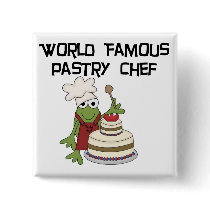 Frog Pastry Chef Tshirts and Gifts Pins