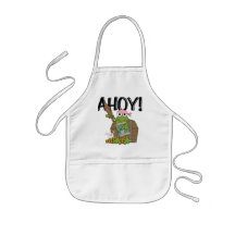 Frog Pirate With Gold - Girl T-shirts and Gifts Aprons