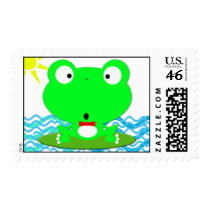 Frog Postage Stamp