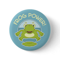Frog Power Pinback Buttons