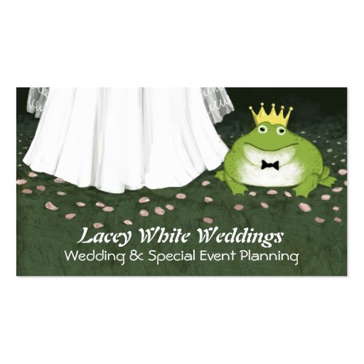 Frog Prince and Bride - Fairy Tale Wedding Business Card Templates