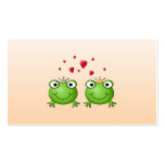 Frog Prince and Frog Princess, with hearts. Business Card Templates