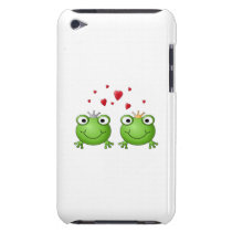 Frog Prince and Frog Princess, with hearts. Barely There Ipod Case