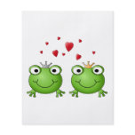 Frog Prince and Frog Princess, with hearts. Custom Flyer