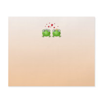 Frog Prince and Frog Princess, with hearts. Personalized Flyer