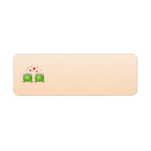 Frog Prince and Frog Princess, with hearts. Custom Return Address Labels