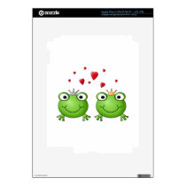 Frog Prince and Frog Princess, with hearts. Ipad 3 Skin