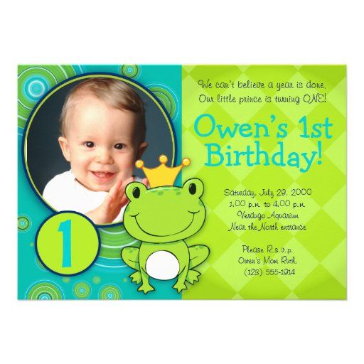 Frog Prince Birthday Invitations
