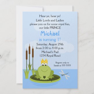 Frog Birthday Party on Frog Prince Birthday Party Invitation By Socialitedesigns