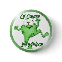 Frog Prince Pinback Button