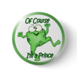 Frog Prince Pinback Button