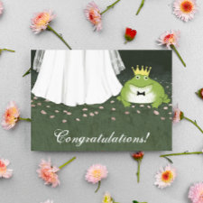 Frog Prince Fairy Tale Wedding Congratulations card