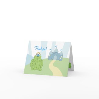 Frog Prince Folded Thank you notes zazzle_card