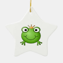Frog Prince. Happy Frog. Christmas Tree Ornament
