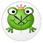 Frog Prince. Happy Frog. Round Wallclocks