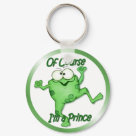 round_keychain - This little green frog is a cutie. He has a funny little face and is jumping up to say ... Of course Im a Prince. More matching items in my store.: Sizes 