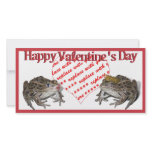 Frog Prince &amp; Kissing Frog Valentine Photo Frame Photo Greeting Card