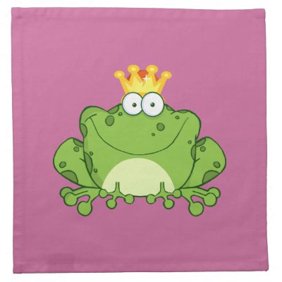 Frog Prince Cloth Napkin Mojo_napkin Frog Prince Cloth Napkin Mojo_napkin