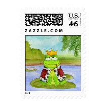 Frog Prince Postage Stamp by 13BlackCatsDesigns Frog Prince Postage Stamp