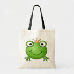 Frog Prince. Smiling Frog with a Crown. Bag