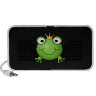 Frog Prince. Smiling Frog with a Crown. Custom doodle