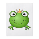 Frog Prince. Smiling Frog with a Crown. Full Color Flyer