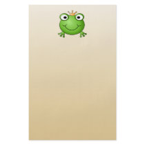 Frog Prince. Smiling Frog with a Crown. Flyer