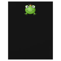 Frog Prince. Smiling Frog with a Crown. Personalized Flyer