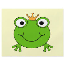Frog Prince. Smiling Frog with a Crown. Custom Flyer