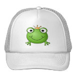 Frog Prince. Smiling Frog with a Crown. Hats