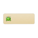 Frog Prince. Smiling Frog with a Crown. Return Address Labels