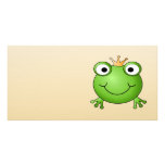 Frog Prince. Smiling Frog with a Crown. Photo Greeting Card