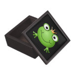 Frog Prince. Smiling Frog with a Crown. Premium Jewelry Boxes